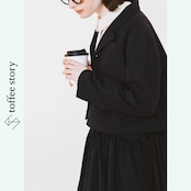 ネイビーの街角クロップドジャケット 《W0192》