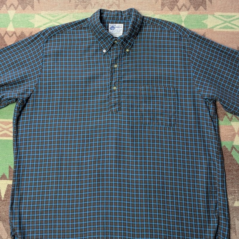 60s PILGRIM Pullover B/D Cotton Shirt (XL) DAN RIVER FABRIC