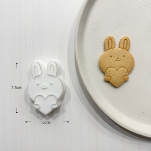 ハート　うさぎさん