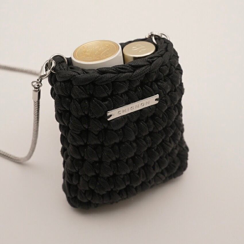 【 CHIGNON 】クロシェミニBAG(BLACK)