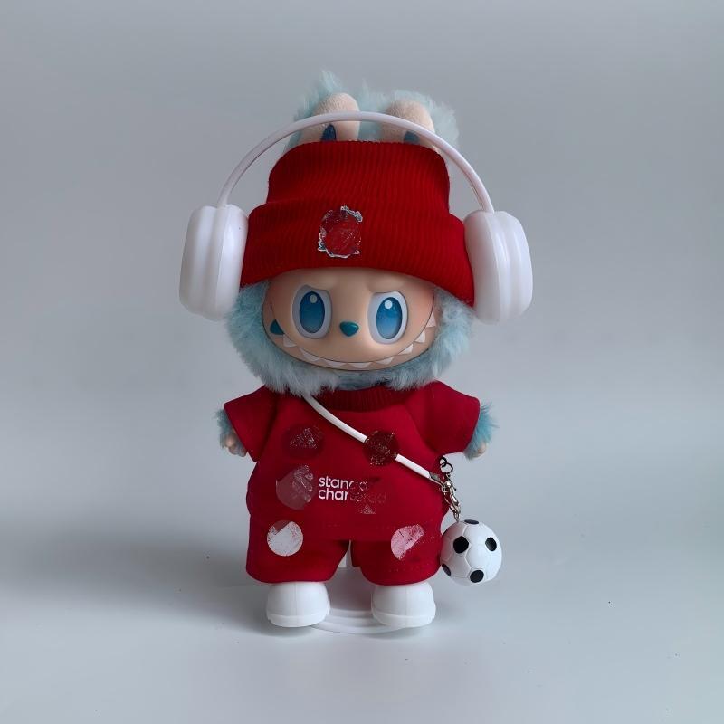 Labubu 1-3世代対応 サッカースポーツ トップス＋パンツ＋帽子＋