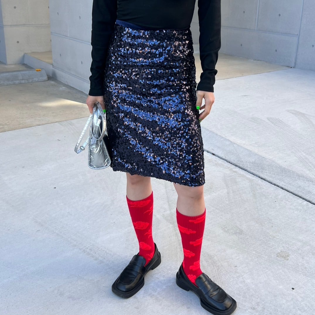 【lanan only】スパンコールタイトスカート_LN02664