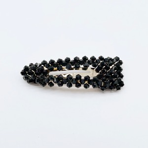 BLACK BEADS TRIANGLE HAIR PIN ブラック