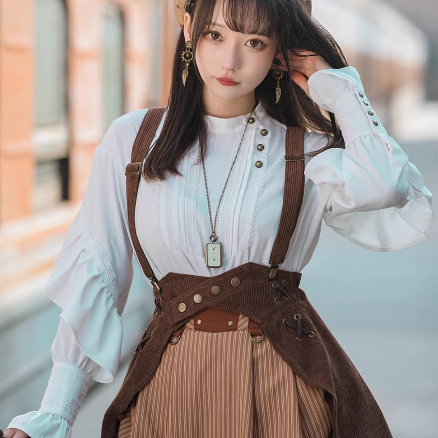 ミリタリー スチームパンク スカート コルセット sheglit Na＋H コス