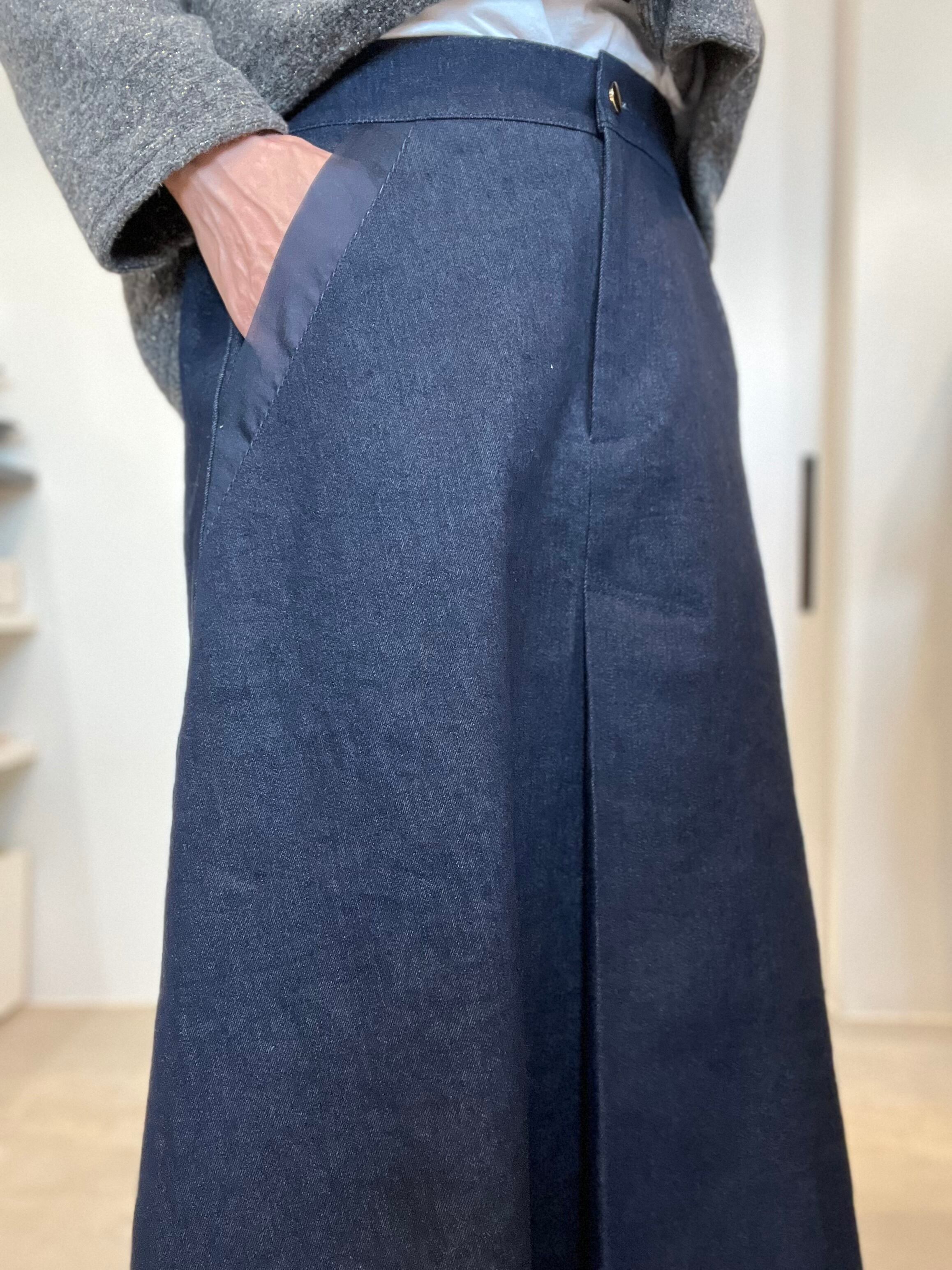 【SELECT】オーガンジー切替ストレッチタックスカート