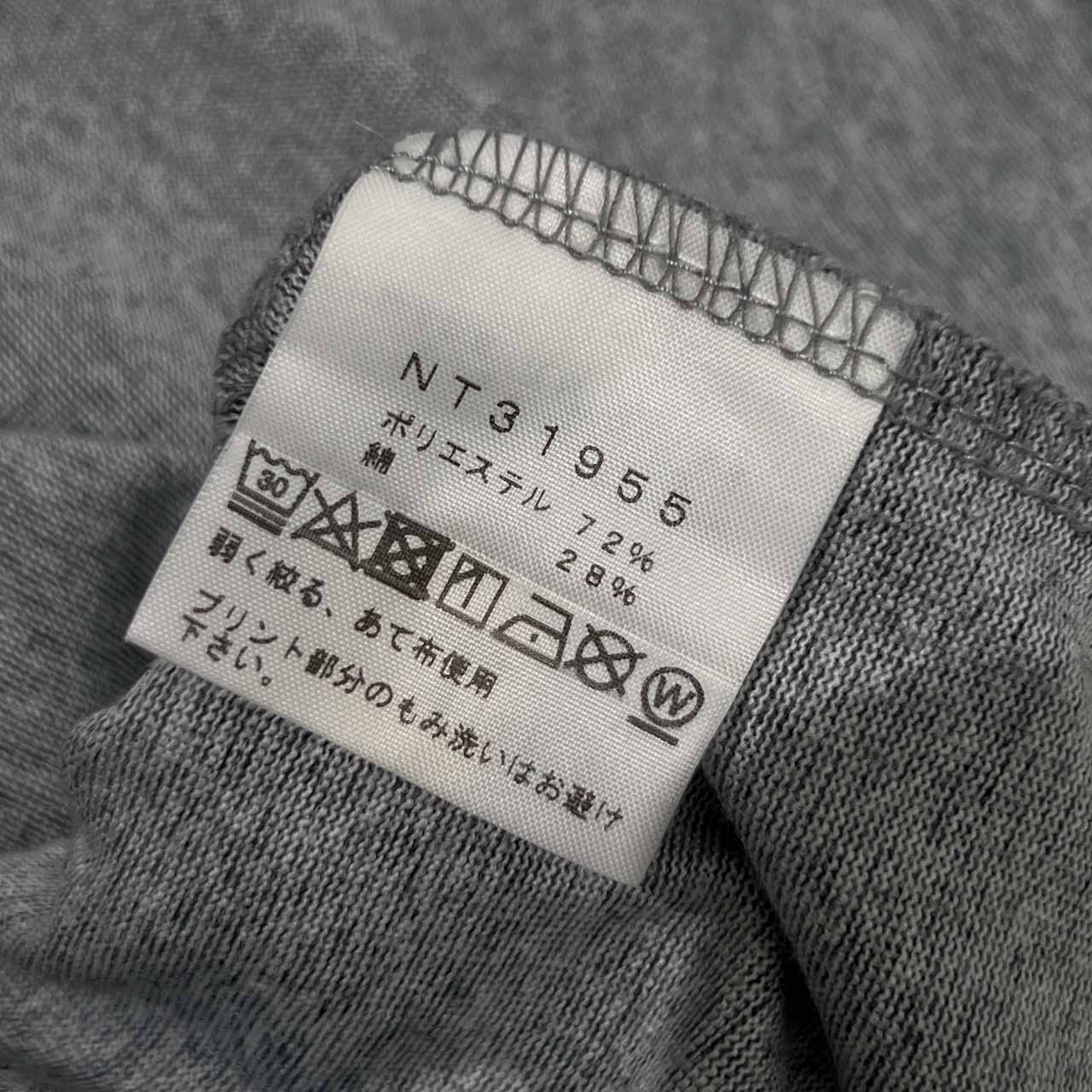 THE NORTH FACE ノースフェイス ワンポイント 半袖 Tシャツ L/グレー メンズ
