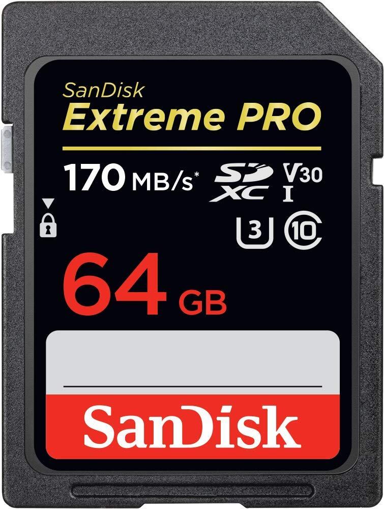 【努力特価】SanDisk 64GB Extreme PRO UHS-I SDXC 170MB/s SDSDXXY-064G サンディスク 海外パッケージ品