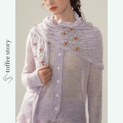 【5color】花咲く装いのカーディガン&ショール 《Y0416》
