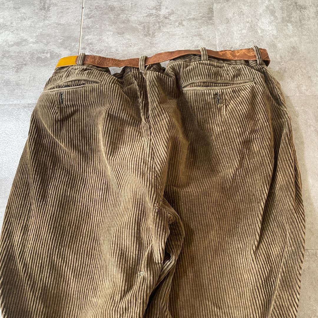 40s 50sフレンチ ヴィンテージ コーデュロイ ジョッパーズパンツ ＸＬ 40s vintageベルト付き ジョッパーズ コーデュロイ ブラウン パンツ | ib2
