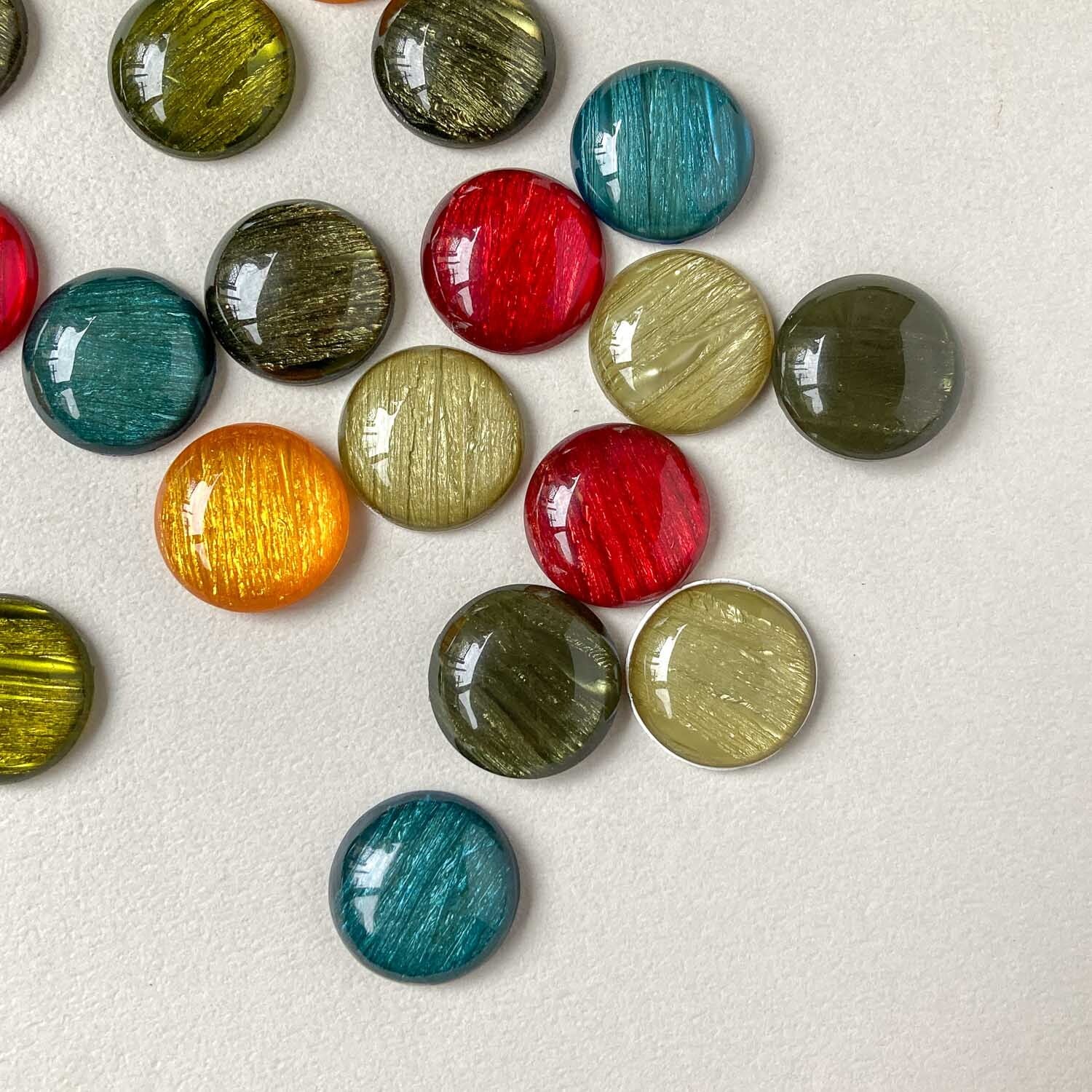 〈再入荷〉縞模様カラーカボション