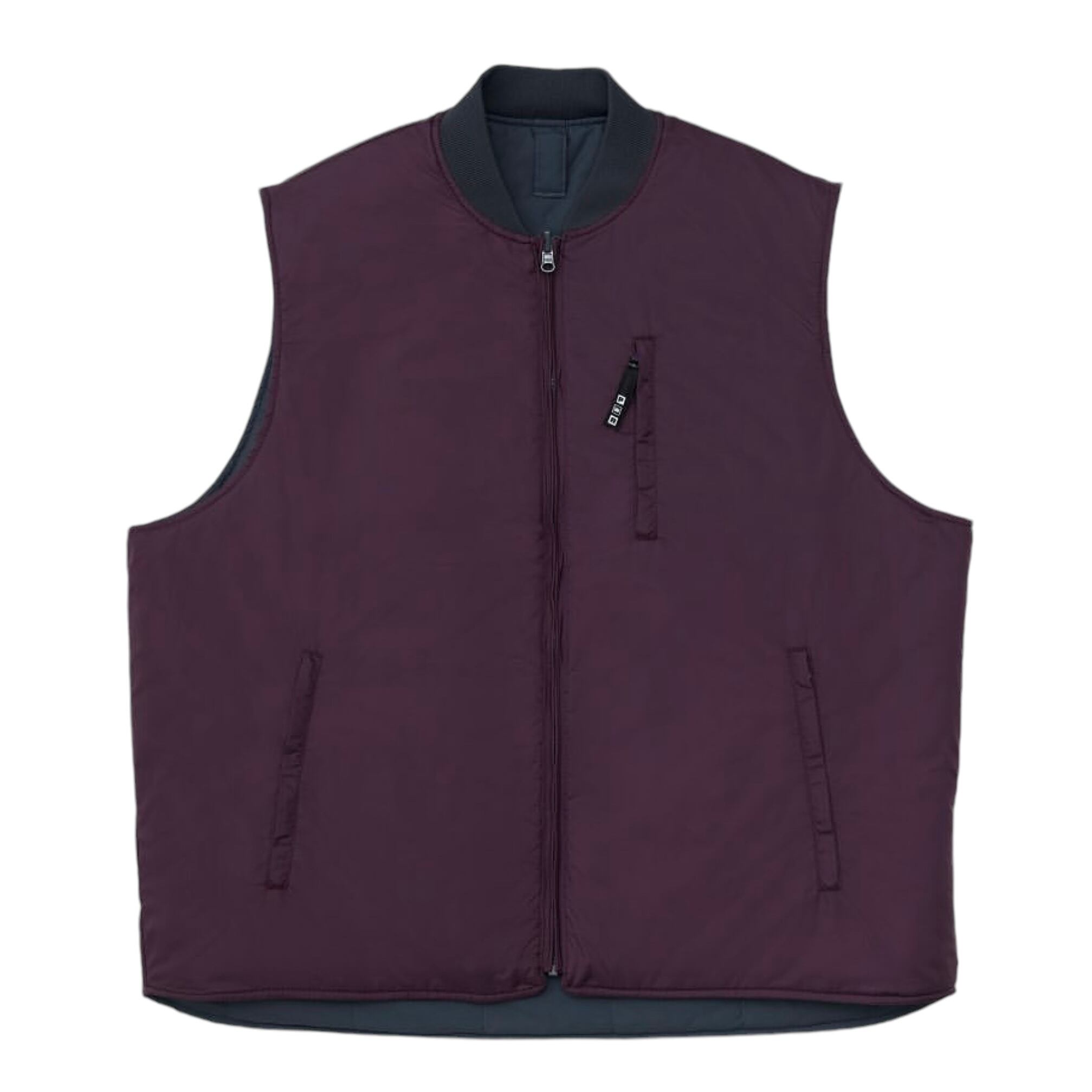 PWA / TWO FACE QUILTED VEST DARK BURGUNDY | THE NEWAGE CLUB