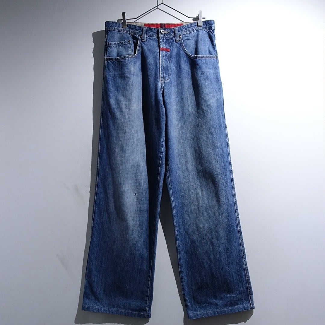 90s "Marithé + François Girbaud" Aging Denim Wide Straight Pants