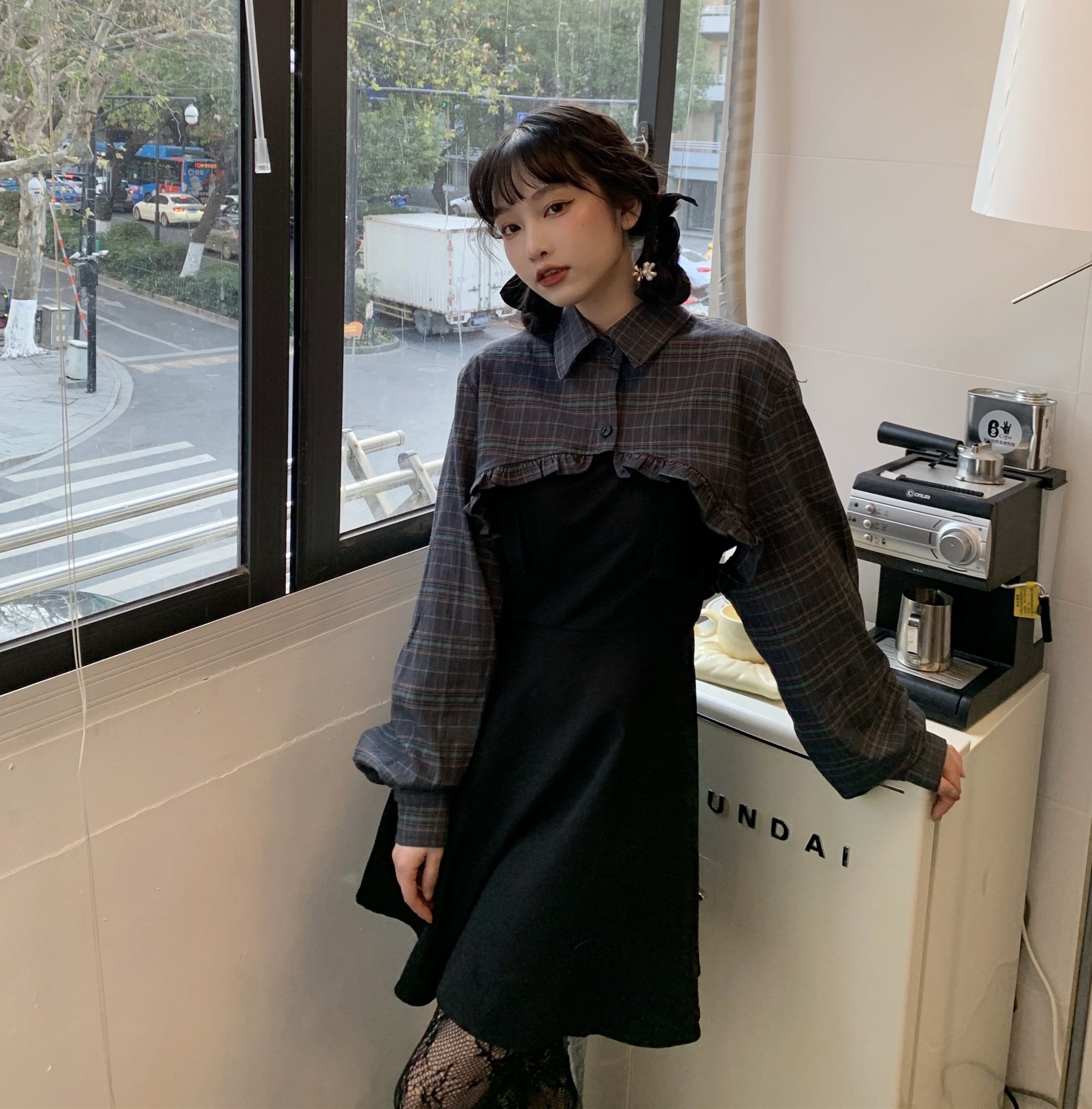 スリムスカート スプリングソリッド カラーブラックドレス ストリート 春物 ソリッドカラー ドラファッションホール35056888302