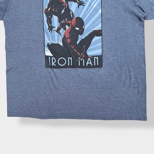 【MARVEL】ビッグサイズ プリントTシャツ スパイダーマン アイアンマン Spyderman ironman キャラt アメコミ マーベル ヒーロー ロゴ 半袖 メキシコ製 US古着