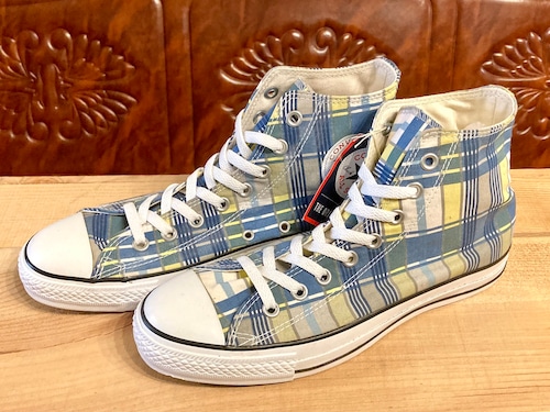 CONVERSE（コンバース） ALL STAR（オールスター）Hi Mチェック 青/黄色 8.5 27cm 2311