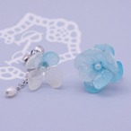 Blueグラーデーションのアシンメトリー紫陽花(ピアス/イヤリング) <RP-GH-P/E(BL)>