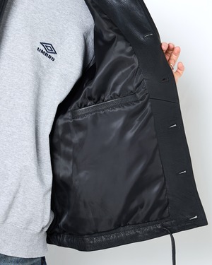 refomed "CCU LEATHER FORMAN JACKET"〔BLACK〕"