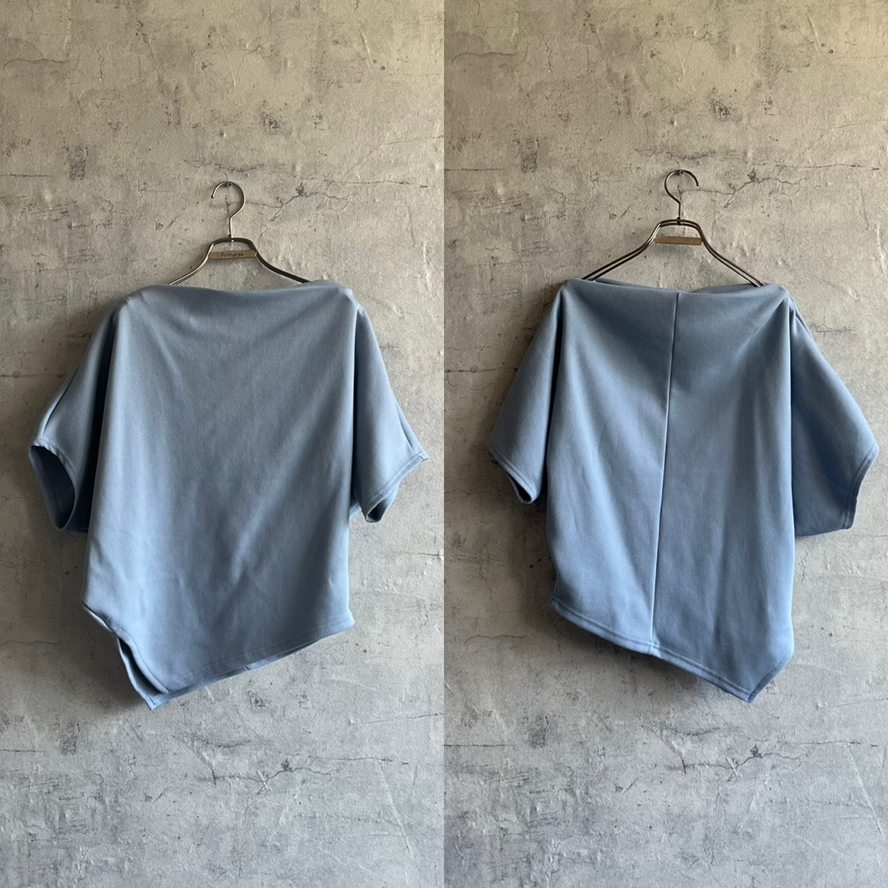 unbalance hem design SET UP／lavender blue