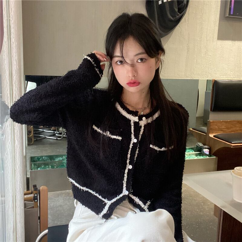 スタイルショートセーター オータムルーズジャケット カーディガン ロング 秋物 モンロー15709633638