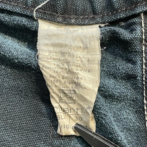 USA製 ブラック ダブルニー Carhartt B01 BLK 30×32 詳細写真11