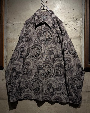 【Caka】Beautiful Paisley Pattern Vintage L/S Sheer Shirt
