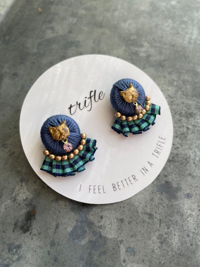 itomaki pleats cat (Micro) ブルー×グリーン