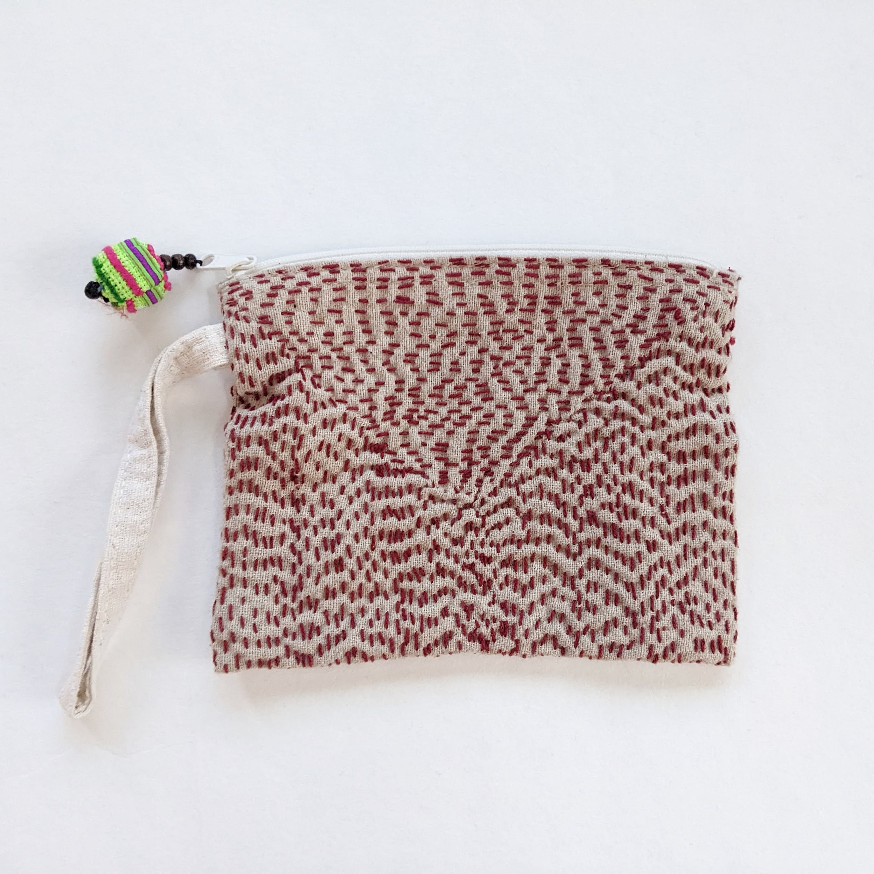 チェンマイ 刺し子のポーチ ② | sora to tori