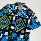 70s Diamond Head SPORTS WEAR ダイヤモンドヘッド 総柄 アロハシャツ ジャケット S/マルチ メンズ ビンテージ