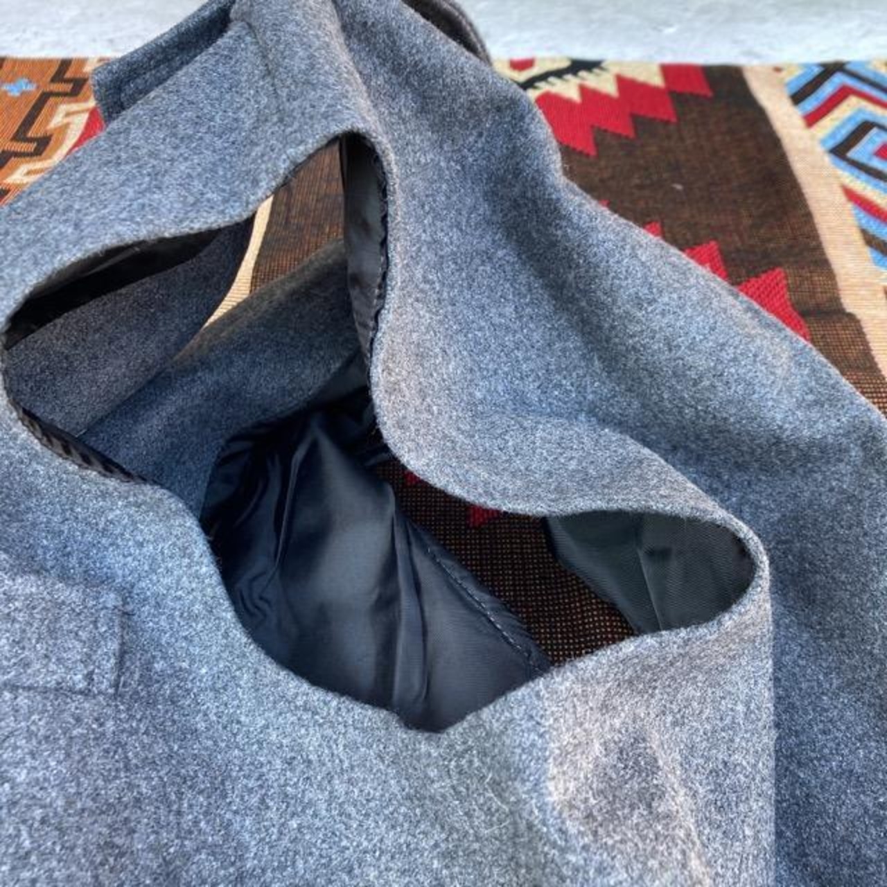 TOPANGA　Men's　襟付きウールベスト　グレー