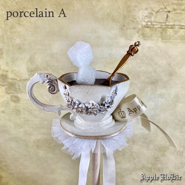 1/6 ドール ハット  Tea Cup Hat Porcelain A ポーセリンA