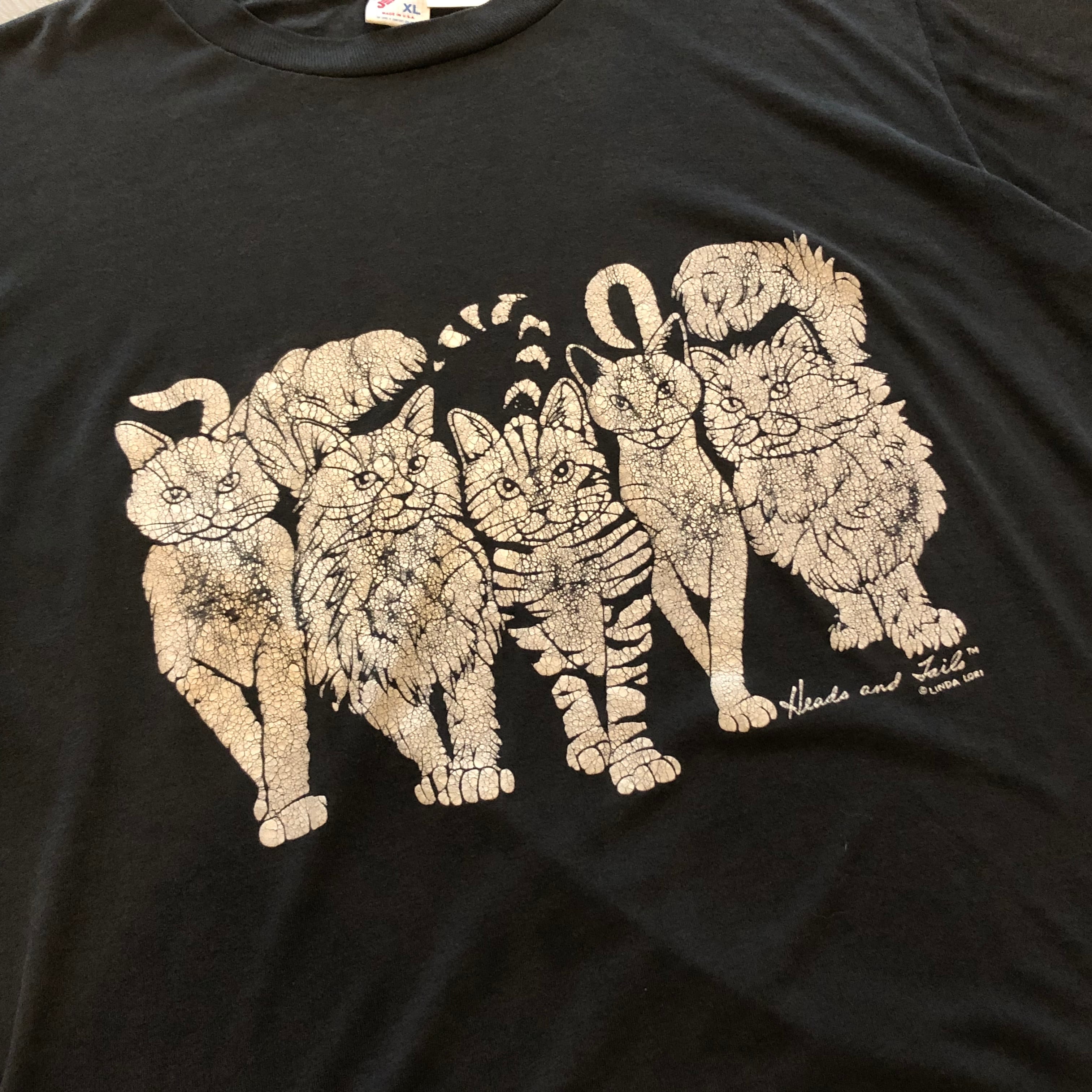 80s〜90s LINDA LOLI cat art t-shirt【高円寺店】 | What