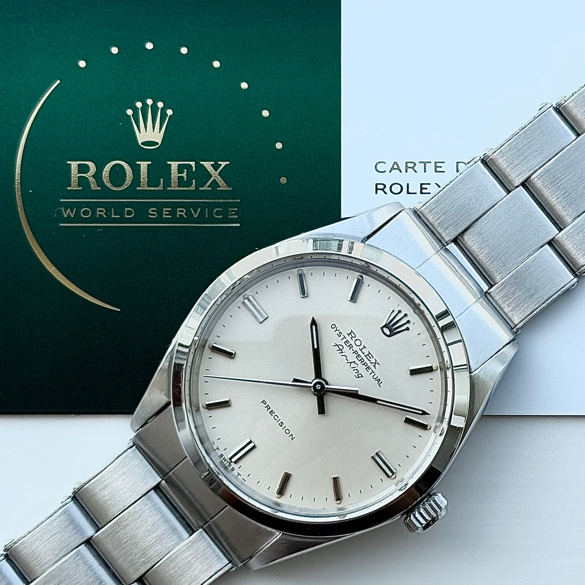 Rolex Oyster Perpetual Air King 5500 (18*****) Silver Dial