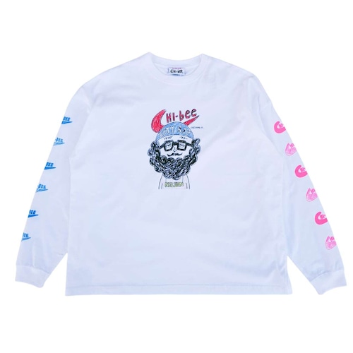 CHI-BEE just doing it ロングTシャツ(white)
