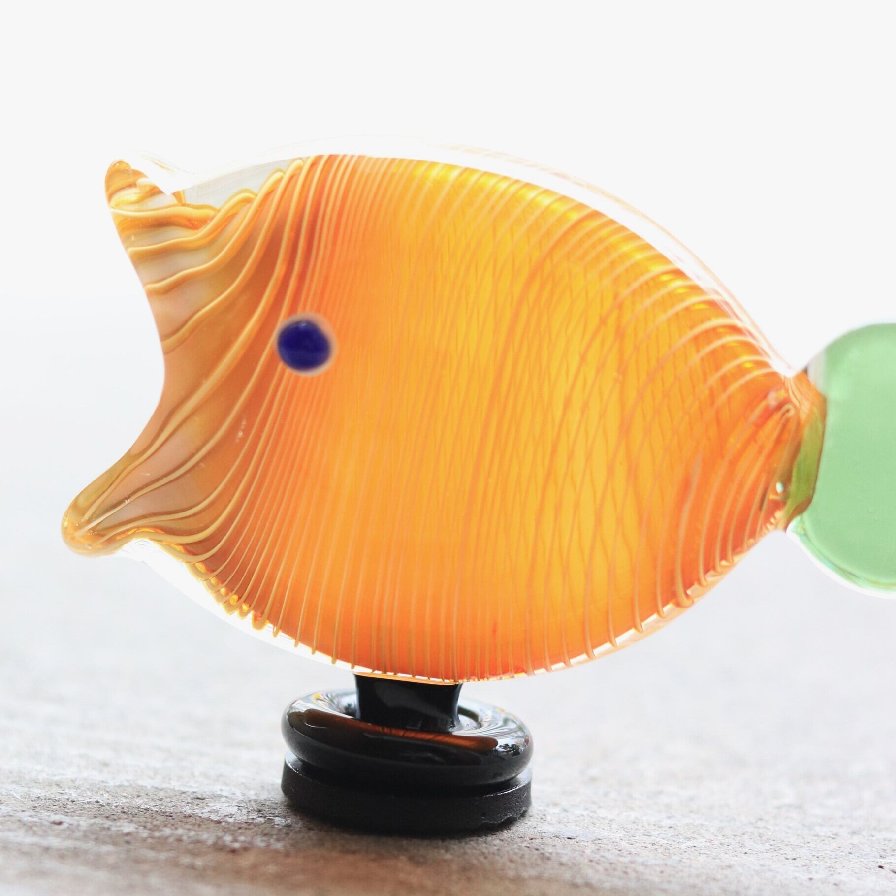 ガラス】アートガラスオブジェ フィッシュ | ジーフラットインテリア