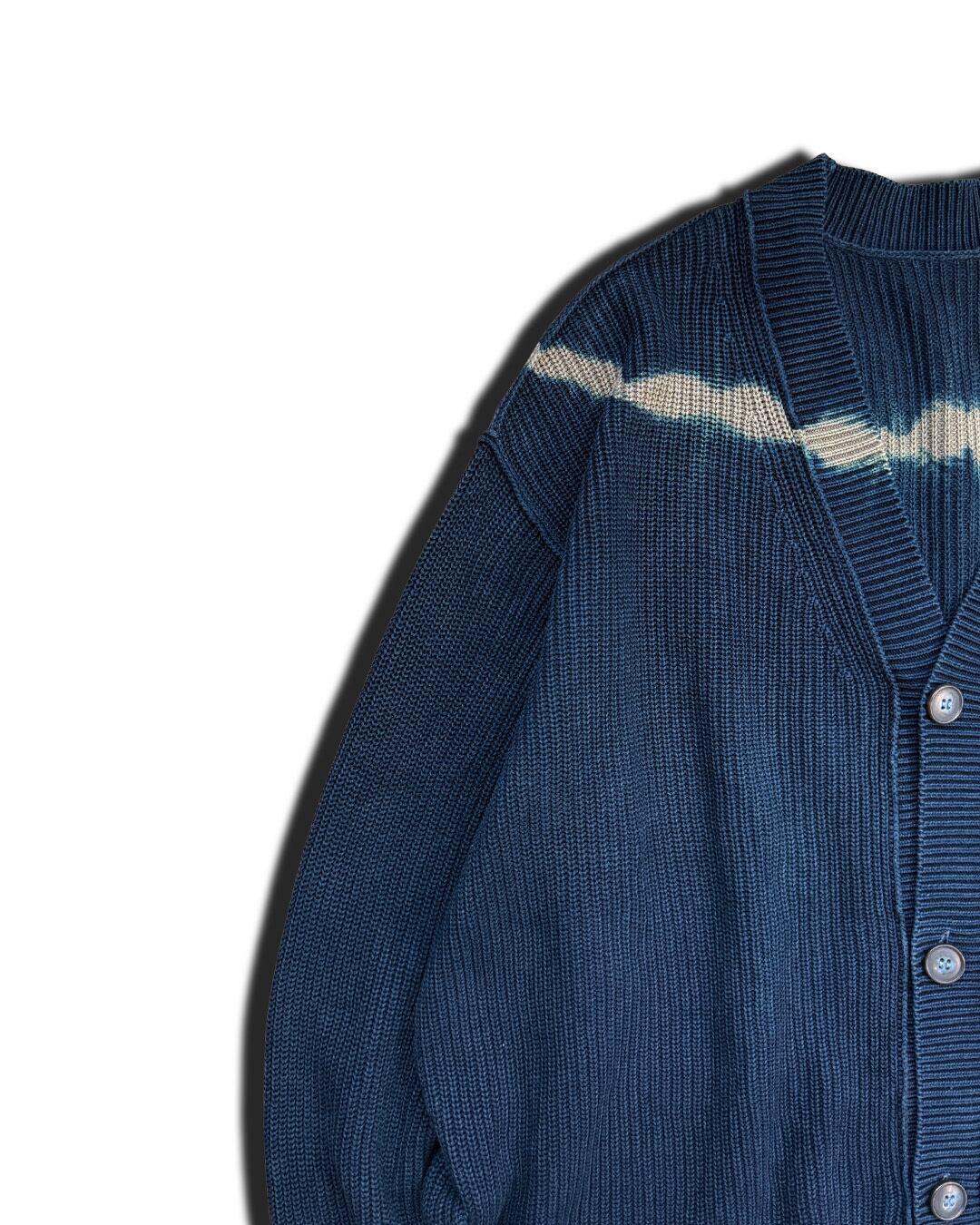 3着限定販売 / 最短即日発送】藍染めタイダイニットカーディガン 荒川