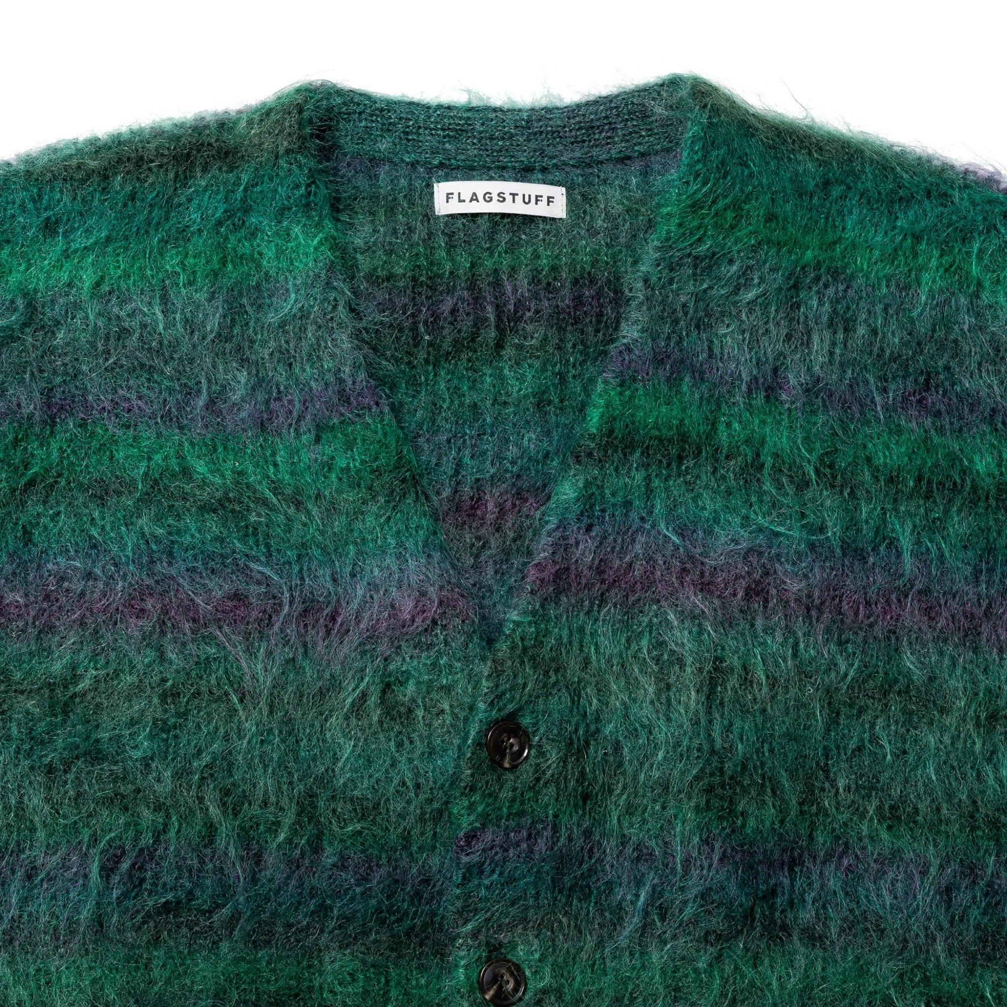 f-lagstuf-f MOHAIR CARDIGAN モヘアカーディガン F-LAGSTUF-F】MOHAIR CARDIGAN (GREEN) | HEIGHTS Online Store