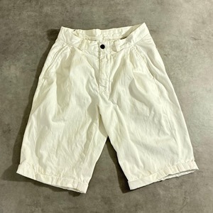 ART COMES FIRST 16SS ハーフパンツ ホワイト ワンタック