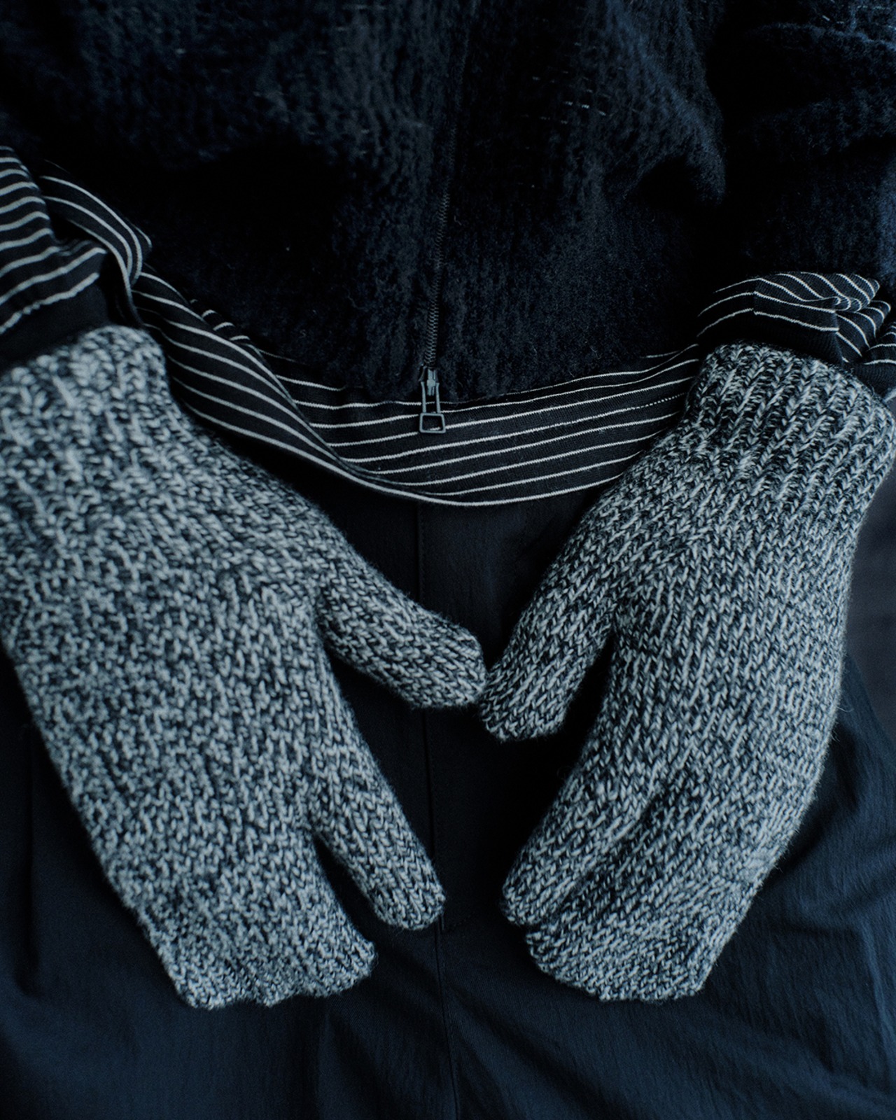 product twelve / Lambswool Melange Three Finger Mittens