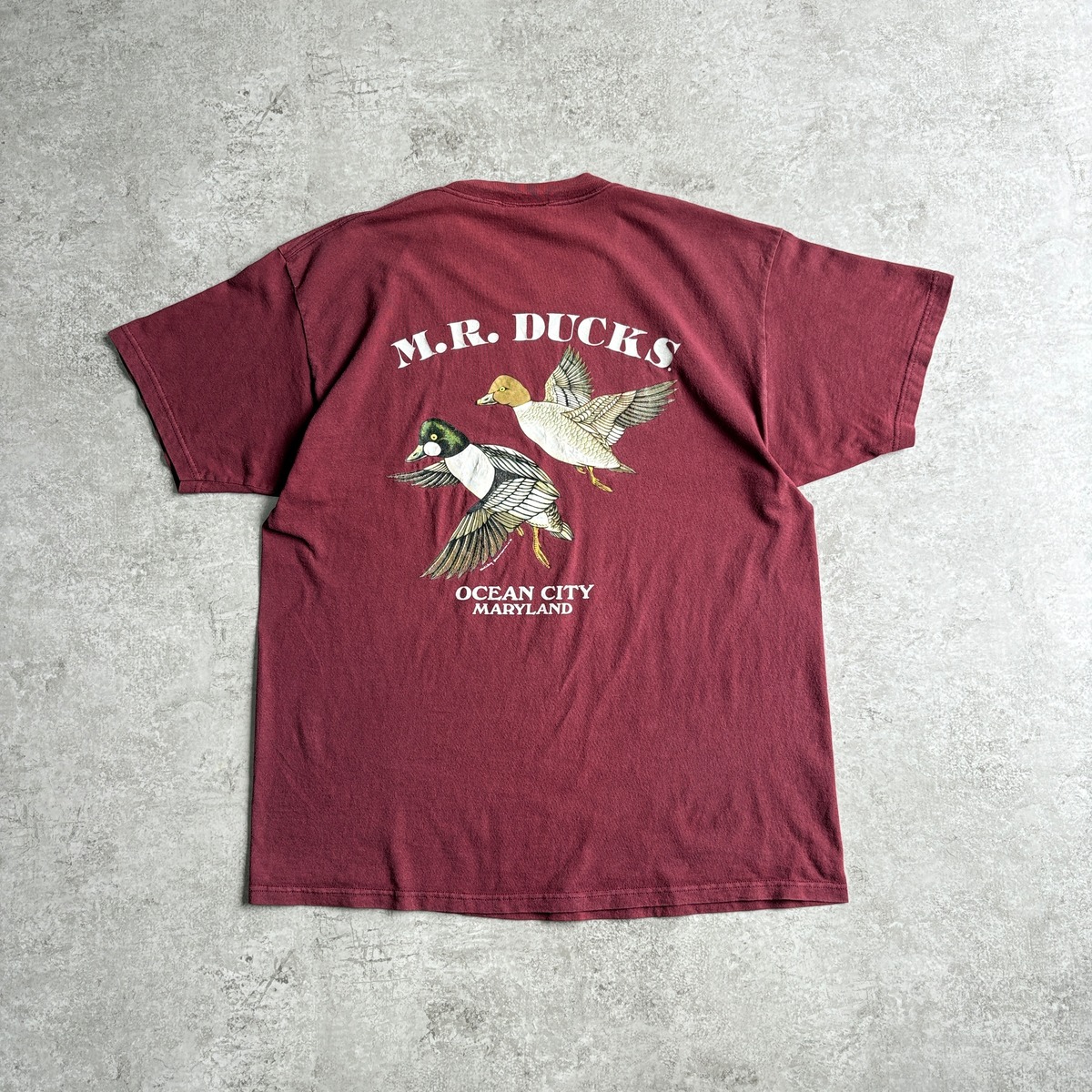 M R Ducks Rugby Top 90s USA製 M.R.DUCKS Back Printed T-shirt | Que Pacho