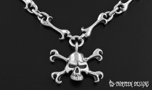 THIRTEENDESIGNS サーティーンデザインズ KN-4 X BONE SKULL TOP NECKLACE JT BUCKCHERRY バックチェリー Josh Todd ジョシュ・トッド