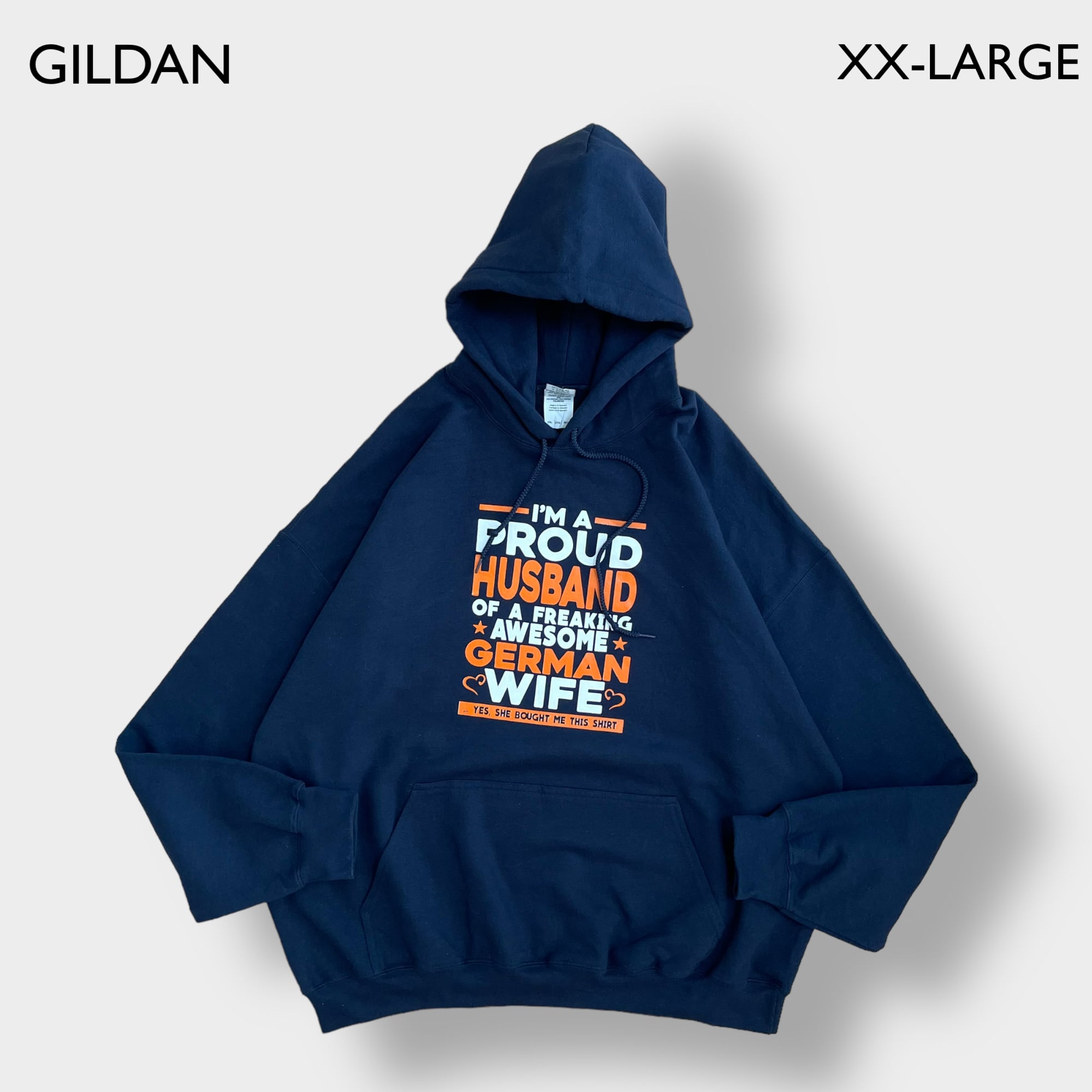 GILDAN 2XL ビッグサイズ プリント パーカー プルオーバー スウェット