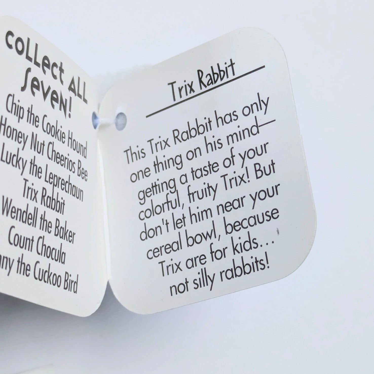 ☆VINTAGE 1997☆【 General Mills / ゼネラルミルズ 】Breakfast Palsシリーズ『 Trix Rabbit トリックスラビット』ビーンぬいぐるみ / プラッシュ〚アメリカン雑貨 アメトイ〛