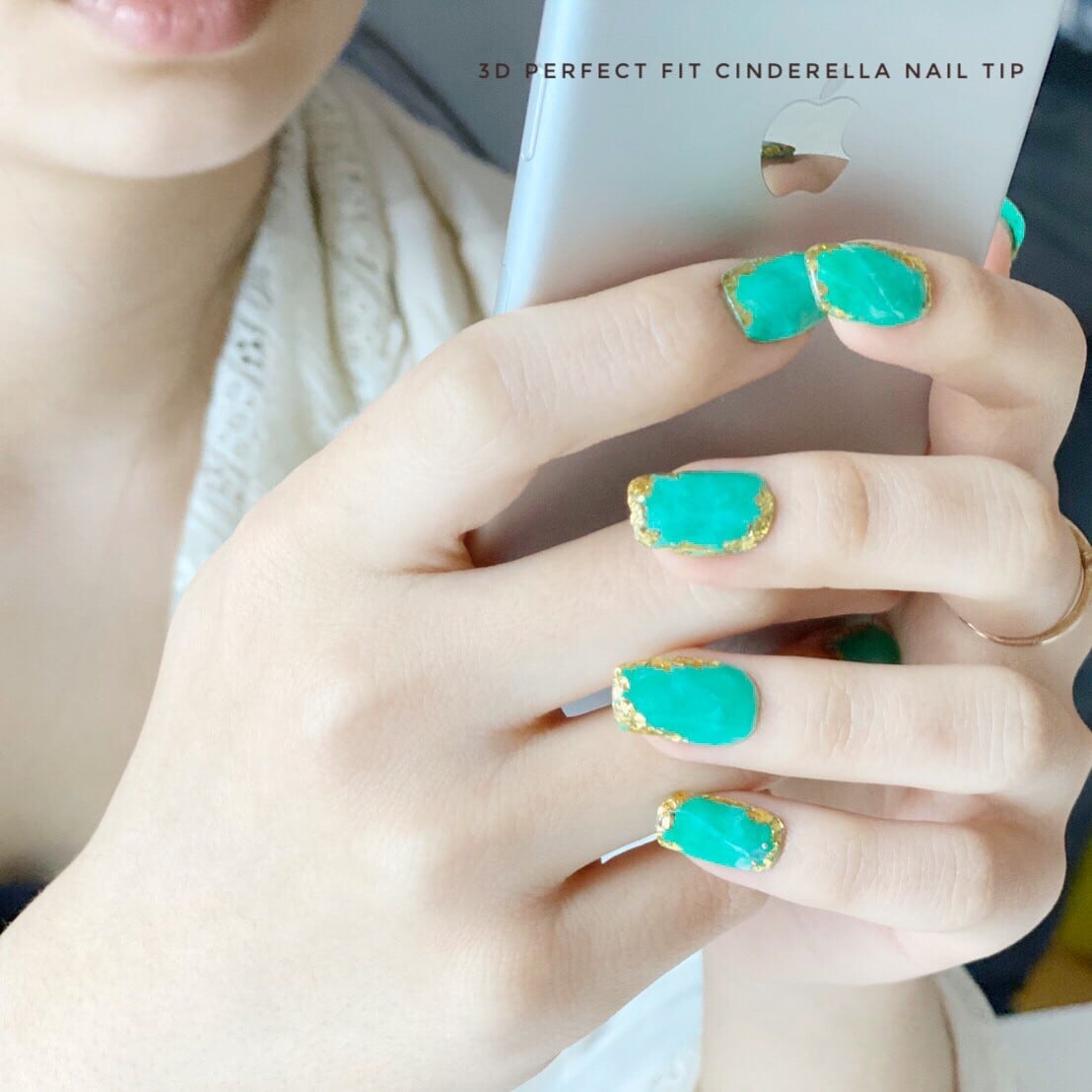 #005 グリーンネイル　ネイルチップ kazumi 《ネイルチップ販売》 | ✴︎ネイルチップフルオーダー