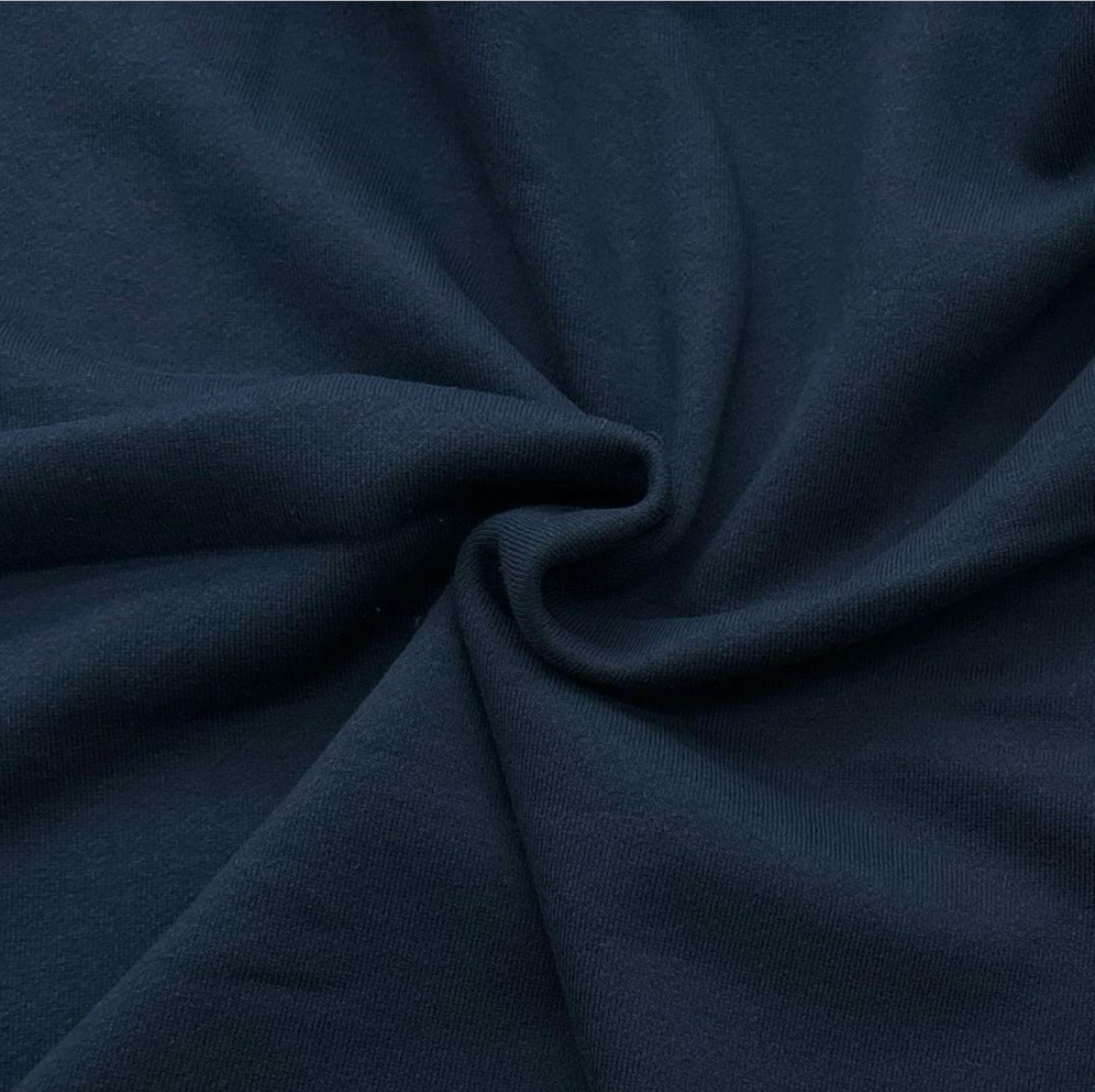 ★TC597◆4m◆綿100%丸仕上げど詰め裏毛ニット生地◆ネイビー