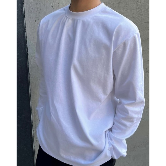 シンプル無地ベーシックロングTシャツ　1272