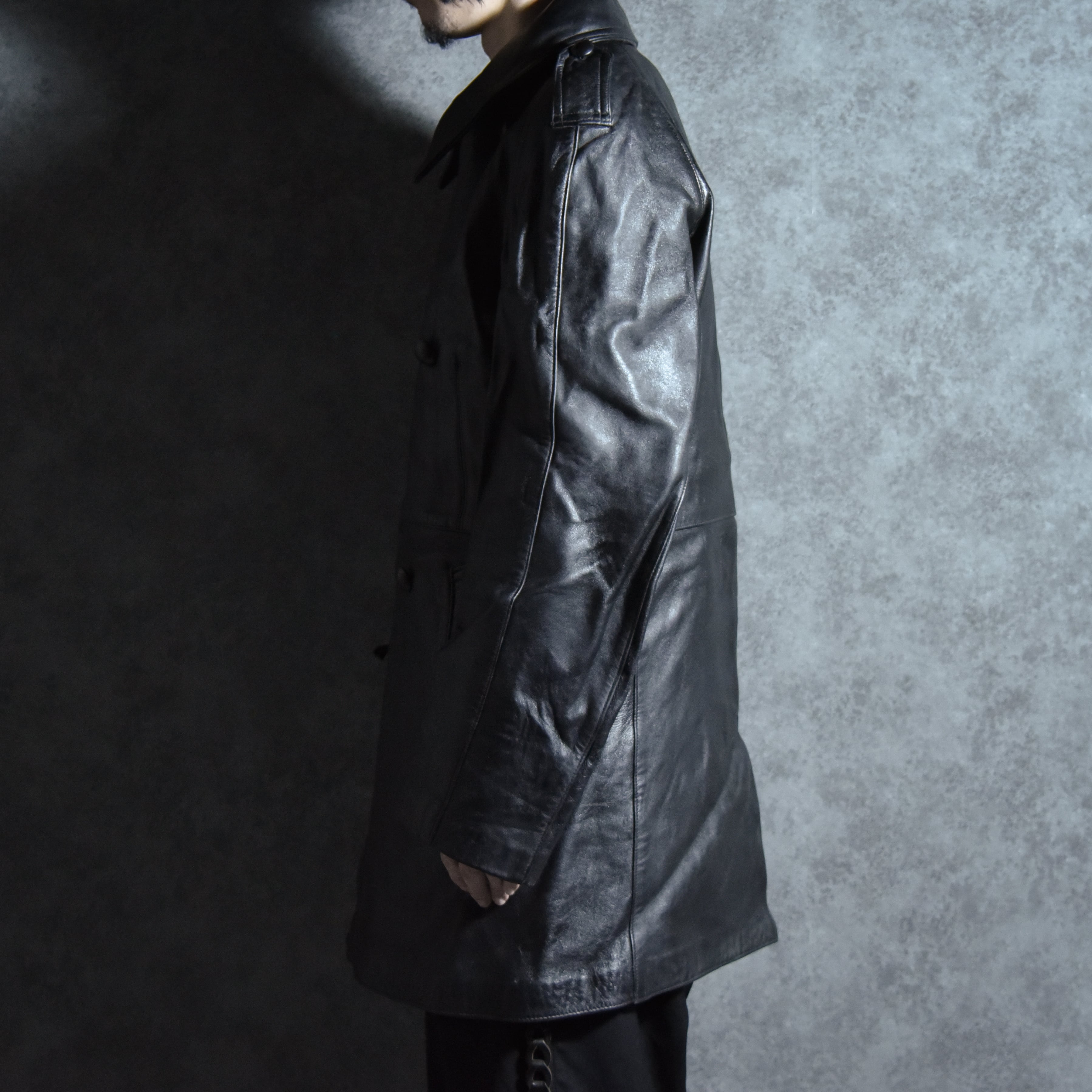 80s French Army Leather Motorcycle Cort フランス軍 レザー モーター