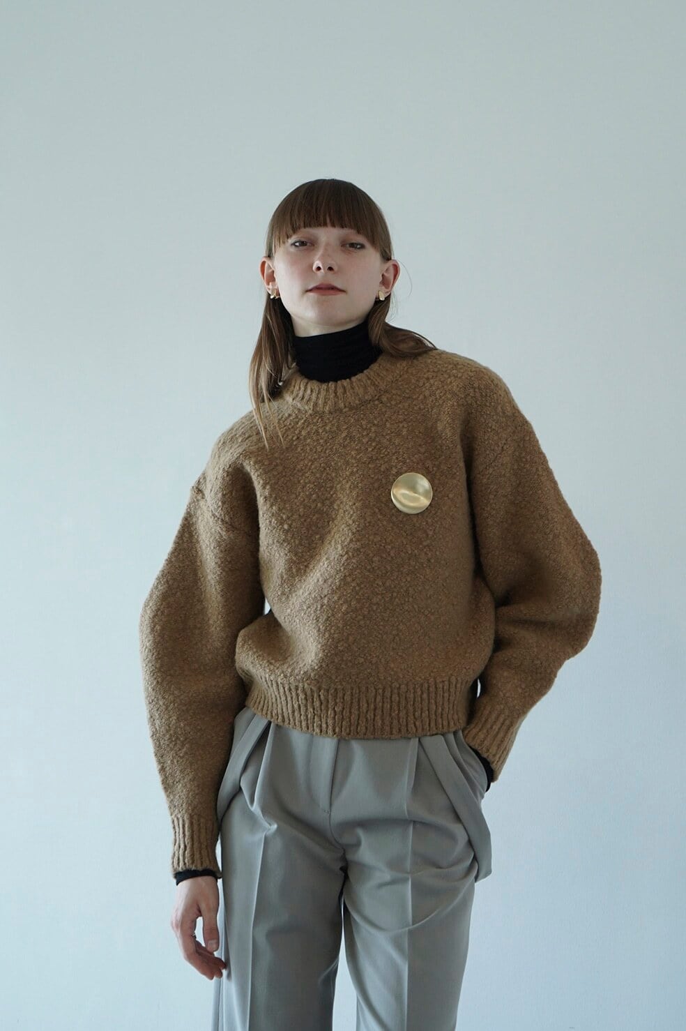 【美品】CLANE♡シフォンスリーブニット シフォンスリーブプリーツニット/le.coeur blanc(ルクールブラン