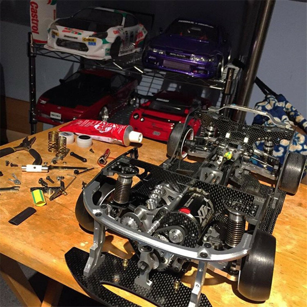 Fijon fj9 1/10 フロントエンジンデザイン rc カードリフトフレーム 