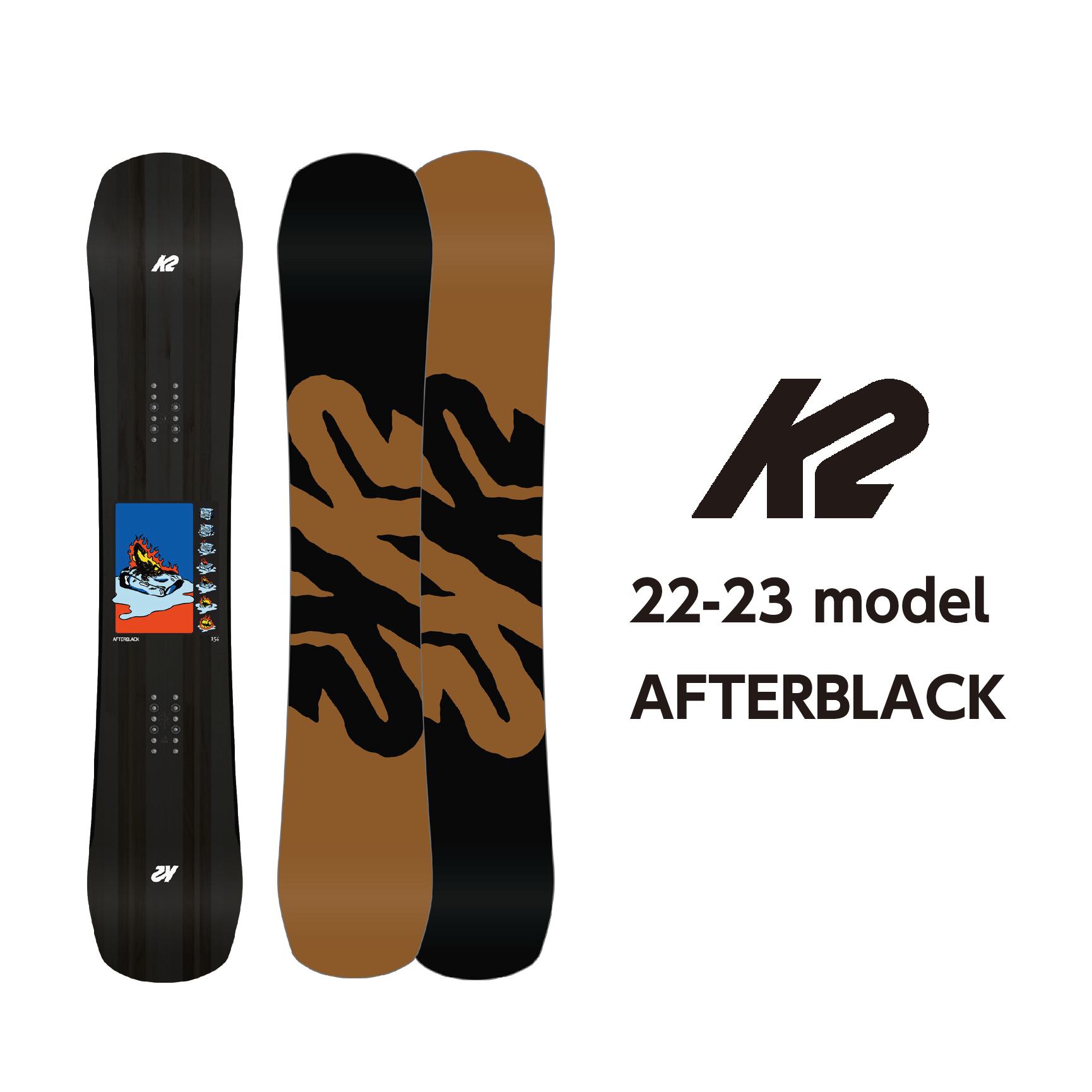 k2 AFTERBLACK アフターブラック 154cm 3点セット-