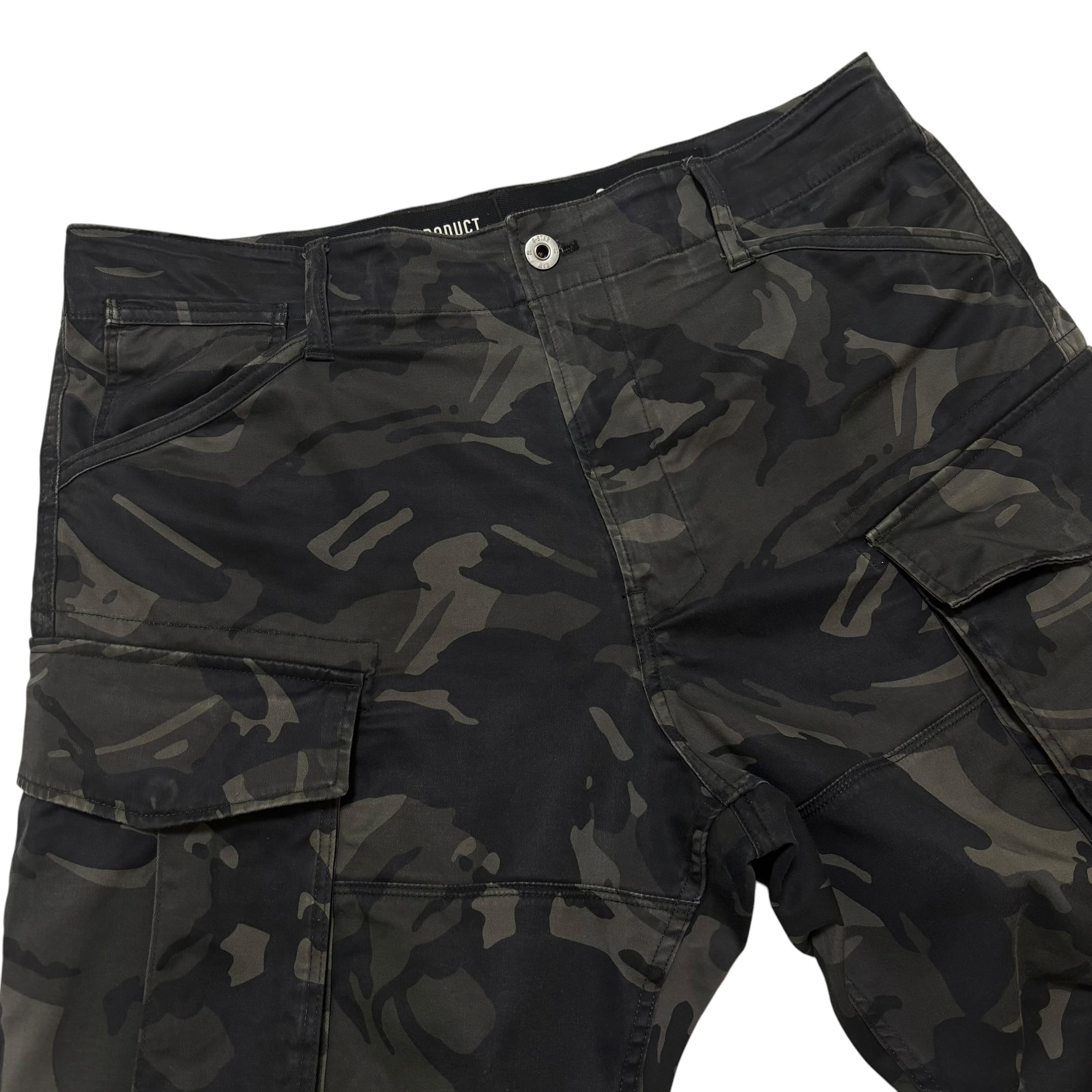 古着 ジースターロウ G-STAR RAW カーゴ ハーフパンツ 迷彩柄 カモフラ